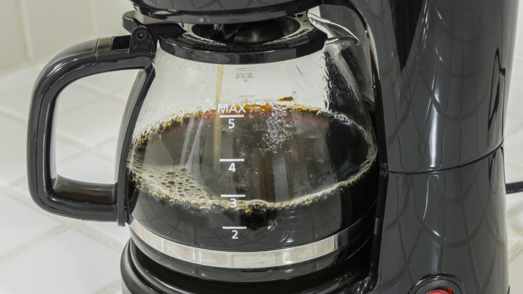 black drip coffee maker